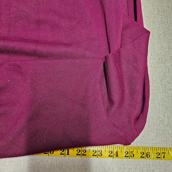 Cyrus Womens Sweater Size XL Pink Raspberry Beaded Neckline Dressy Office Party - Picture 4 of 9